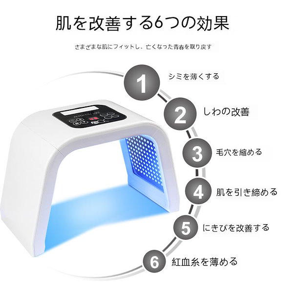 LED 美顔機 オメガライト 7色対応 日本語説明書付き！ - 美容、健康