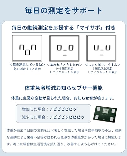 タニタ 体重計 体組成計 50g ホワイト BC-315 WH【体脂肪率/内臓脂肪レベル/筋肉量/基礎代謝量/体内年齢/推定骨量/BMI/立掛け収納OK/乗るピタ】