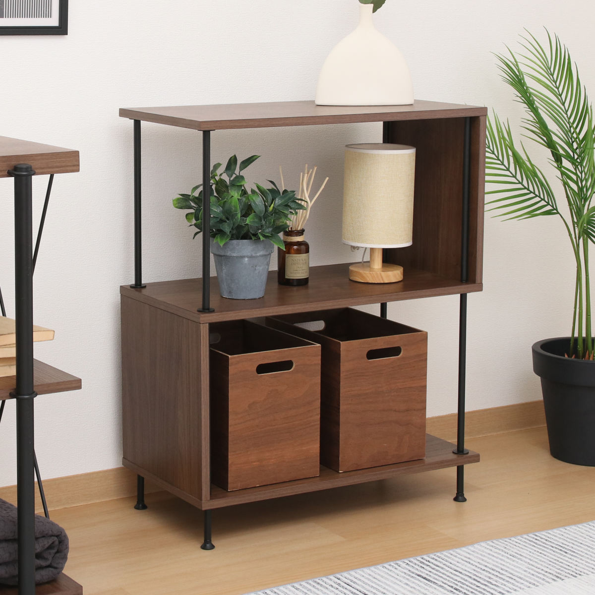 EZBO S字ディスプレイラック 幅60cm 3段 工具不要 ラック 棚 S字 収納 ディスプレイ 木目調 背面化粧 イジボ 組立簡単 A4 リビング 本棚 間仕切り 三段 ツイストロック EZBO S字ディスプレイラック 幅60cm 3段 工具不要 ラック 棚 S字 収納 ディスプレイ 木目調 背面化粧 イジボ 組立簡単 A4 リビング 本棚 間仕切り 三段 ツイストロック