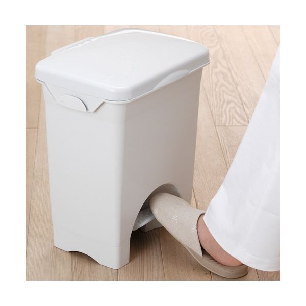 （まとめ）リス HOME＆HOME ペダルペール ワイド 15L グレー 1台[x5]
