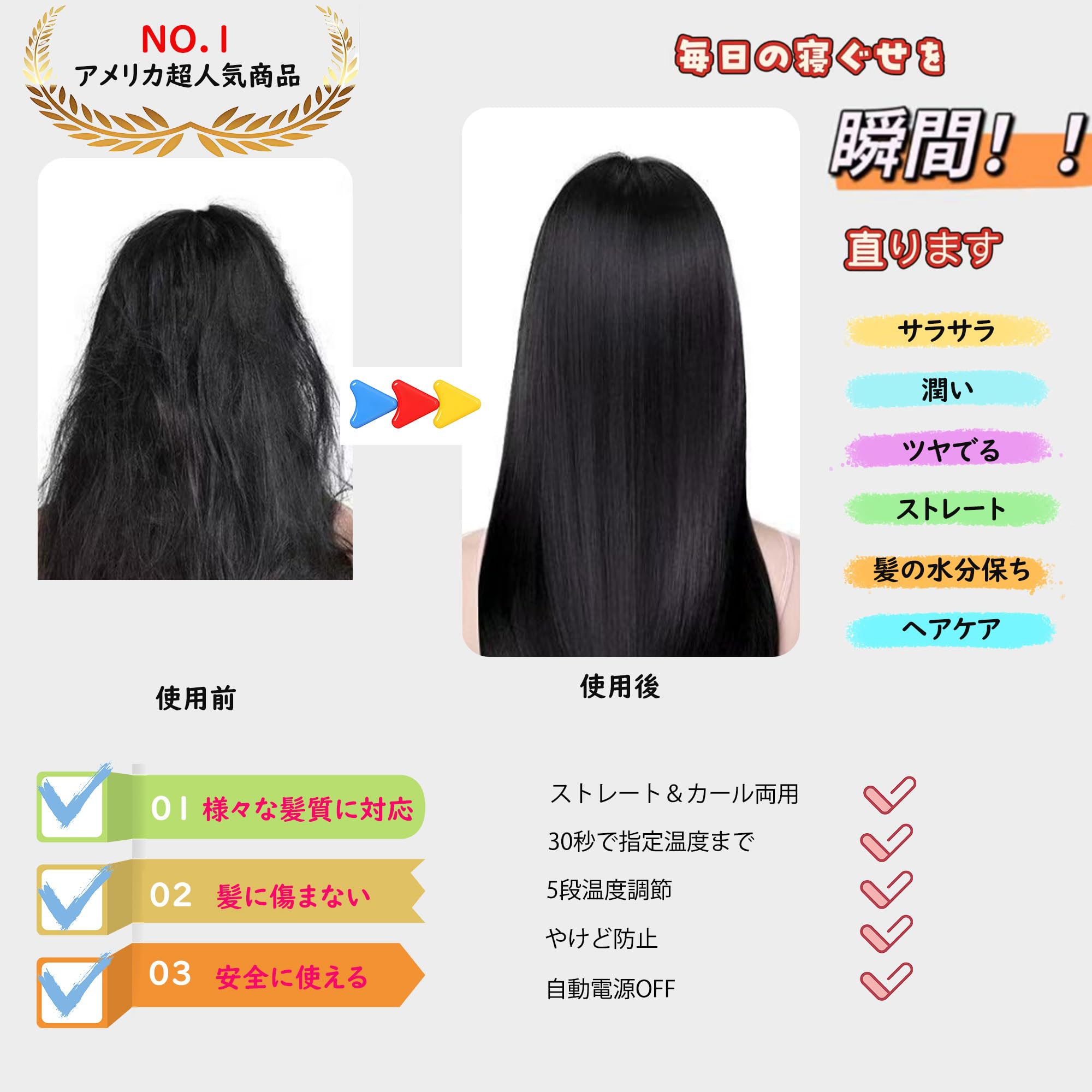 Lazysong ヒートブラシ ブラシ型ヘアアイロン ストレートブラシ ヘアブラシアイロン セラミックコーディング やけど防止 プロ仕様 5段階温度調節 家庭/出張/通勤 贈り物 プレゼント Lazysong ヒートブラシ ブラシ型ヘアアイロン ストレートブラシ ヘアブラシアイロン セラミックコーディング やけど防止 プロ仕様 5段階温度調節 家庭/出張/通勤 贈り物 プレゼント