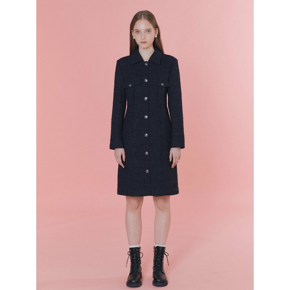 LOEUVRE ツイードロングジャケット ワンピース SW2SJ505 23