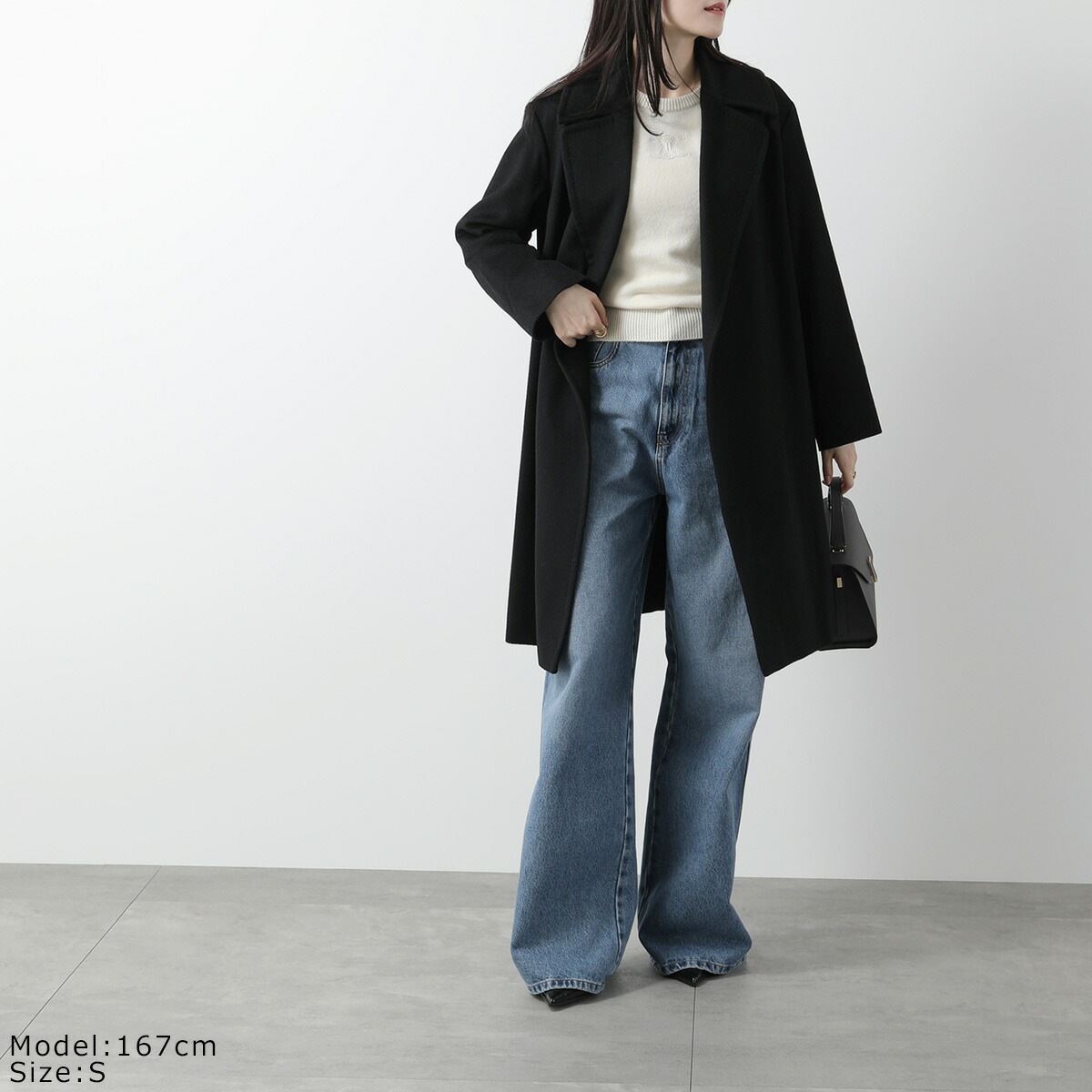 CELINE セリーヌ セーター RY02N317V.01OW レディース クルーネック カシミヤ ニット トリオンフ ロゴ 長袖