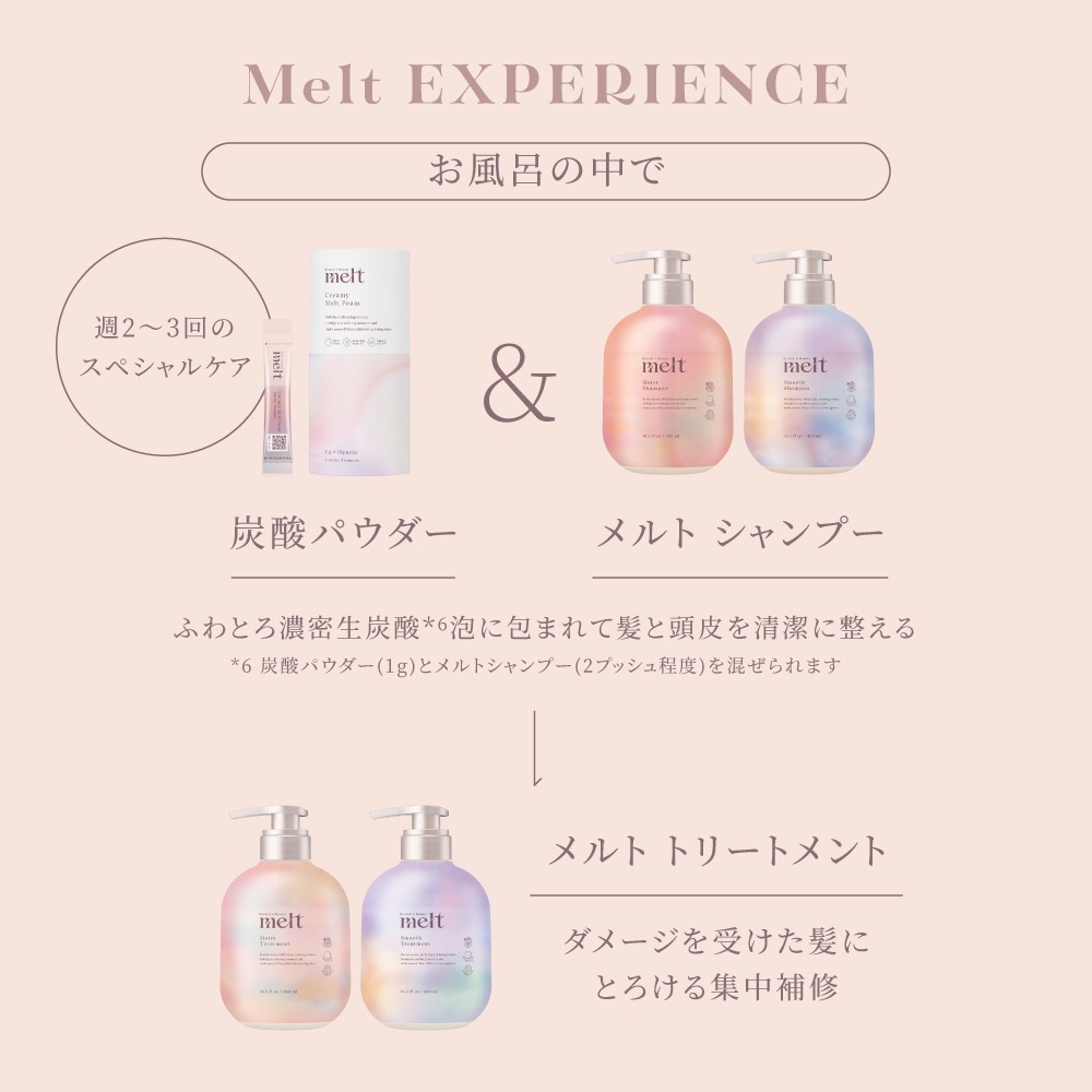 【公式】 melt メルト シャンプー トリートメント＋クリーミーメルトフォーム セット モイスト／スムース