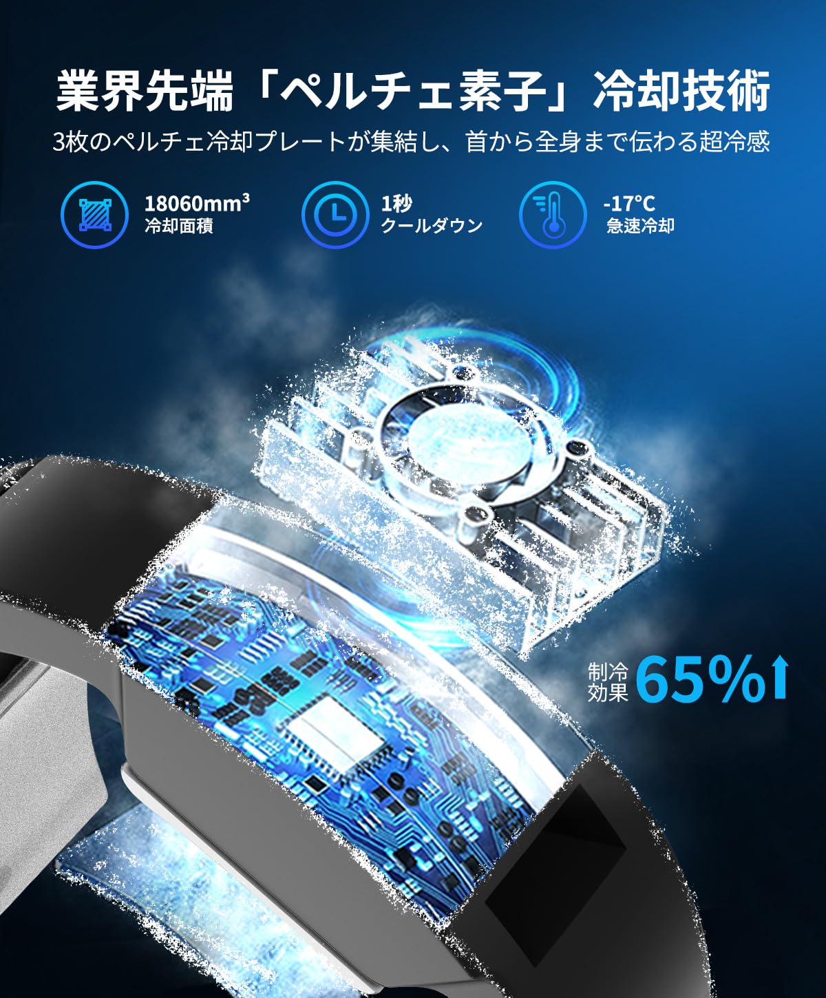 ネッククーラー 冷却プレート【最新&-17℃瞬間冷却&モバイルバッテリー付き】 ネッククーラー 冷却プレート 【2025新登場＆-17℃瞬間冷却