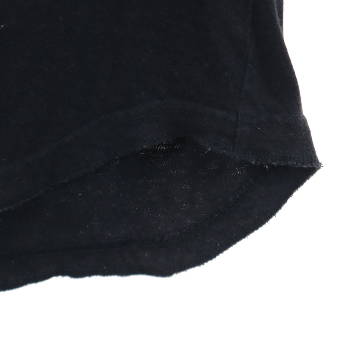 日本製 7分袖 Tシャツ 2 黒 ロンT メンズ