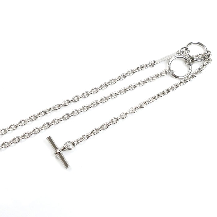 HERMES エルメス メタル パナッシュ ネックレス H077298FB00 48/58cm ユニセックス 中古 美品 HERMES エルメス メタル パナッシュ ネックレス H077298FB00 48/58cm ユニセックス 中古 美品