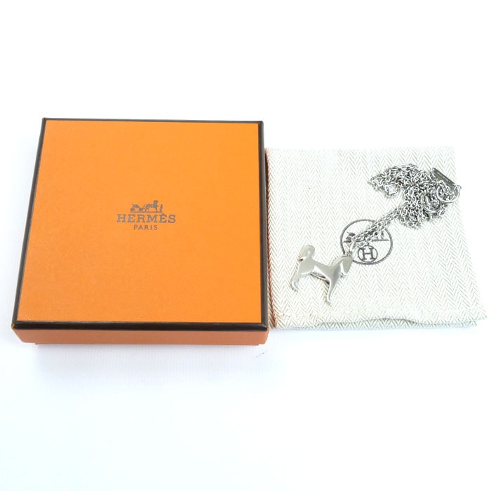 HERMES エルメス メタル パナッシュ ネックレス H077298FB00 48/58cm ユニセックス 中古 美品 HERMES エルメス メタル パナッシュ ネックレス H077298FB00 48/58cm ユニセックス 中古 美品