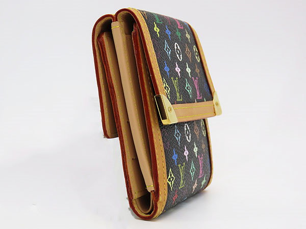 ファッション小物ルイヴィトン マルチカラー Wホック 2つ折り財布 モノグラム - 財布