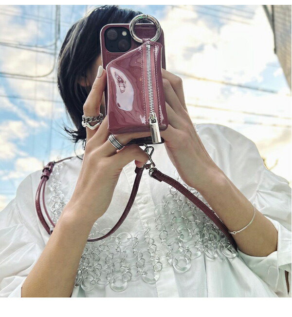 ajew(エジュー) iPhone13 / red 【patent case】 iPhone12.12Pro / red 【patent case】 (発送はご注文から3営業