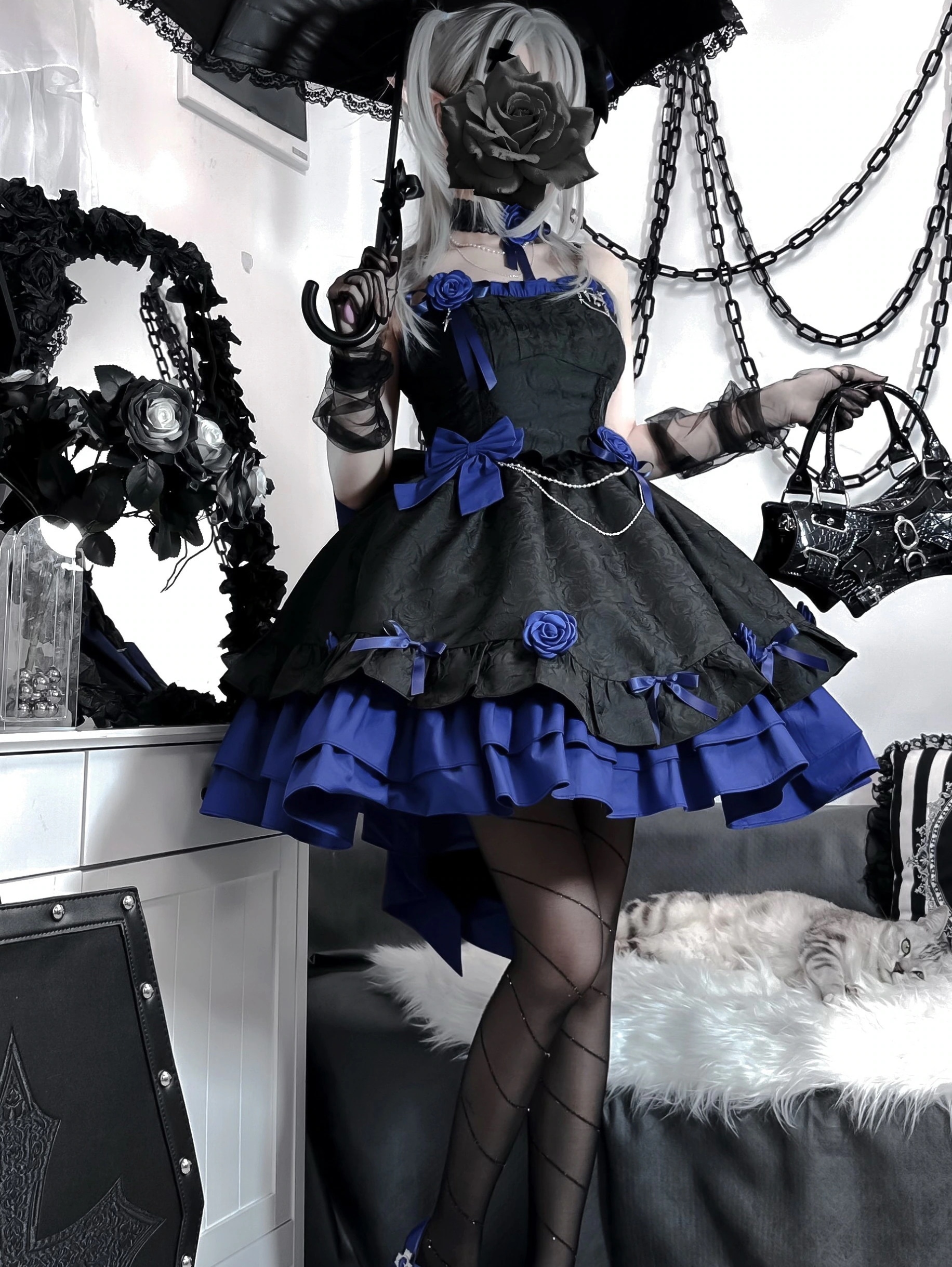 ロマンティックコントラクト 魔女 ダーク ゴシック スリム 風 サスペンダー Jsk ワンピース 制服 コスプレ ロマンティックコントラクト 魔女 ダーク ゴシック スリム 風 サスペンダー Jsk ワンピース 制服 コスプレ