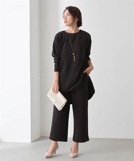 チュニック シニアファッション リラックスジャージセットアップ チュニック シニアファッション リラックスジャージセットアップ