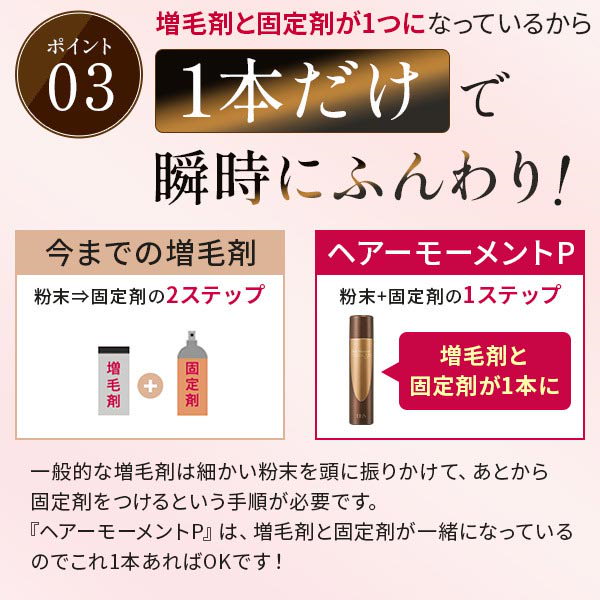 Qoo10] EBiS化粧品 増毛スプレー ヘアーモーメントP 90ｇ