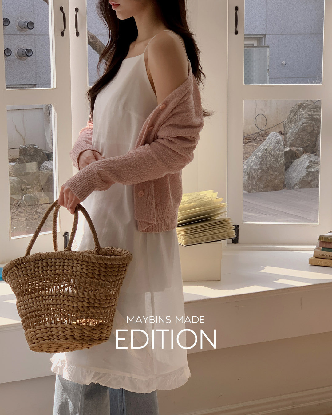 [MADE] ティフフリルロングワンピース韓国ファッション レディース