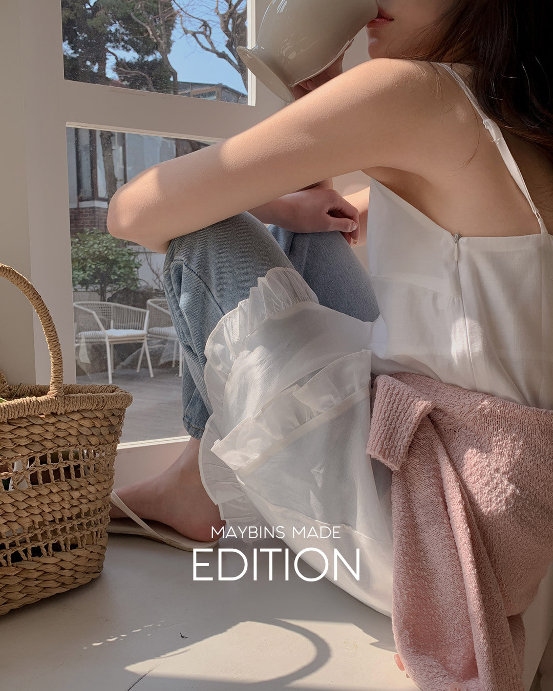 [MADE] ティフフリルロングワンピース韓国ファッション レディース