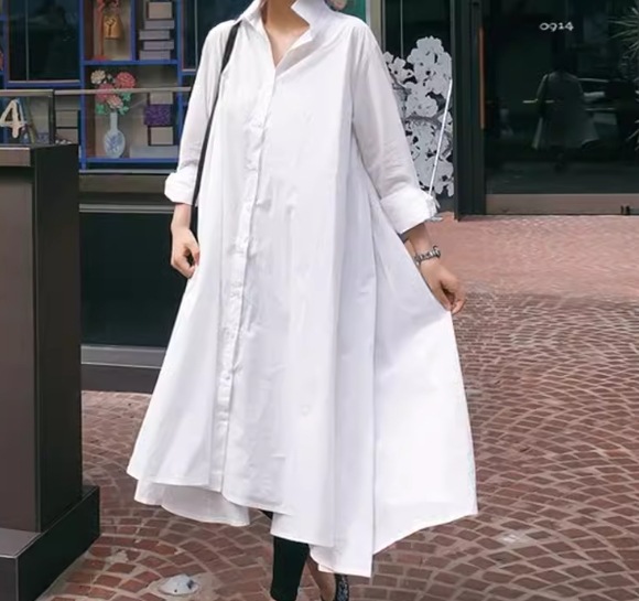 レディース シャツ シャツワンピ 羽織り ロング イレギュラー 不規則 長袖 襟付き ポロカラー 前開き ボタン 綿 コットン シンプル カジュアル レトロ ラフ ルーズ 存在感 ナチュラル シック レディース シャツ シャツワンピ 羽織り ロング イレギュラー 不規則 長袖 襟付き ポロカラー 前開き ボタン 綿 コットン シンプル カジュアル レトロ ラフ ルーズ 存在感 ナチュラル シック