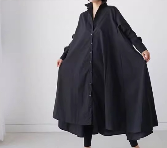 レディース シャツ シャツワンピ 羽織り ロング イレギュラー 不規則 長袖 襟付き ポロカラー 前開き ボタン 綿 コットン シンプル カジュアル レトロ ラフ ルーズ 存在感 ナチュラル シック レディース シャツ シャツワンピ 羽織り ロング イレギュラー 不規則 長袖 襟付き ポロカラー 前開き ボタン 綿 コットン シンプル カジュアル レトロ ラフ ルーズ 存在感 ナチュラル シック