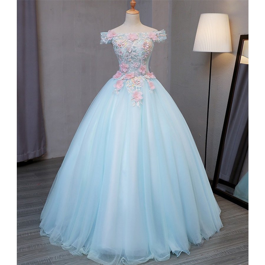 パーティードレス ウェディングドレス 奏会用ロングドレス 人気カラードレス 二次会 花嫁 結婚式 舞台 ブルー