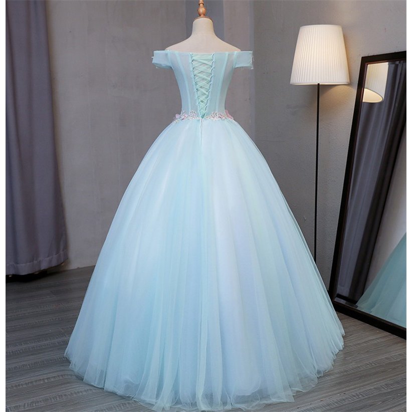 パーティードレス ウェディングドレス 奏会用ロングドレス 人気カラードレス 二次会 花嫁 結婚式 舞台 ブルー