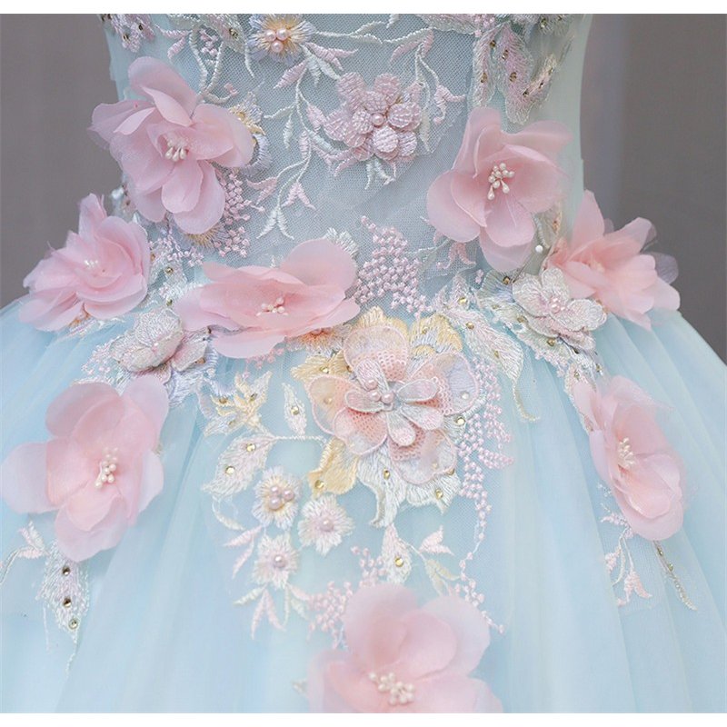 パーティードレス ウェディングドレス 奏会用ロングドレス 人気カラードレス 二次会 花嫁 結婚式 舞台 ブルー