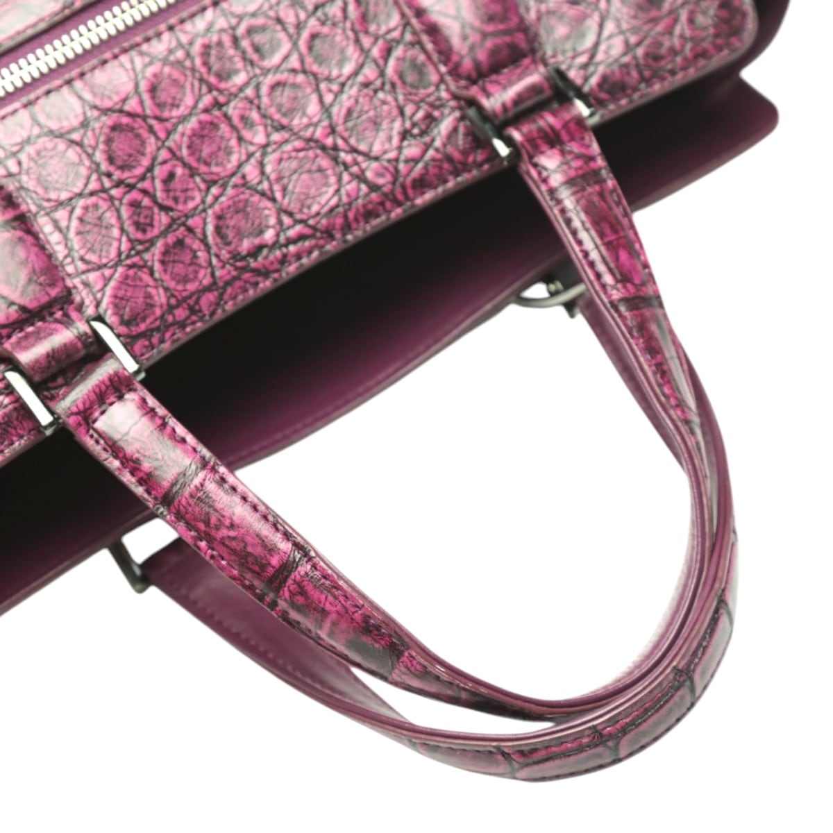 クロコダイル LB-3055 ハンドバッグ パープル CROCODILE ショルダー