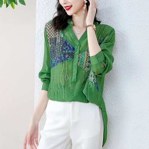 初回 新作 ファッションプリントトップス レーディスファション商品 カジュアルトップス 緑/3XL-1 4015 初回 新作 ファッションプリントトップス レーディスファション商品 カジュアルトップス 緑/3XL-1 4015
