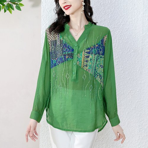 初回 新作 ファッションプリントトップス レーディスファション商品 カジュアルトップス 緑/3XL-1 4015 初回 新作 ファッションプリントトップス レーディスファション商品 カジュアルトップス 緑/3XL-1 4015