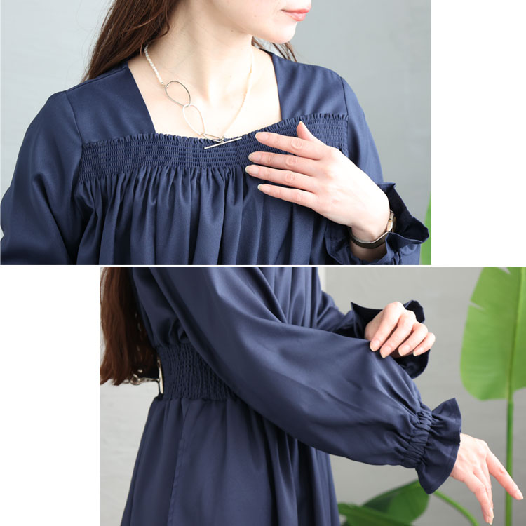 大きいサイズ レディース ワンピース スクエアネックシャーリングワンピース ワンピ ロングワンピース 長袖 ロング スクエアネック シャーリング ギャザー フレア ポケット ウエストゴム 春新作 春服 大きいサイズ レディース ワンピース スクエアネックシャーリングワンピース ワンピ ロングワンピース 長袖 ロング スクエアネック シャーリング ギャザー フレア ポケット ウエストゴム 春新作 春服