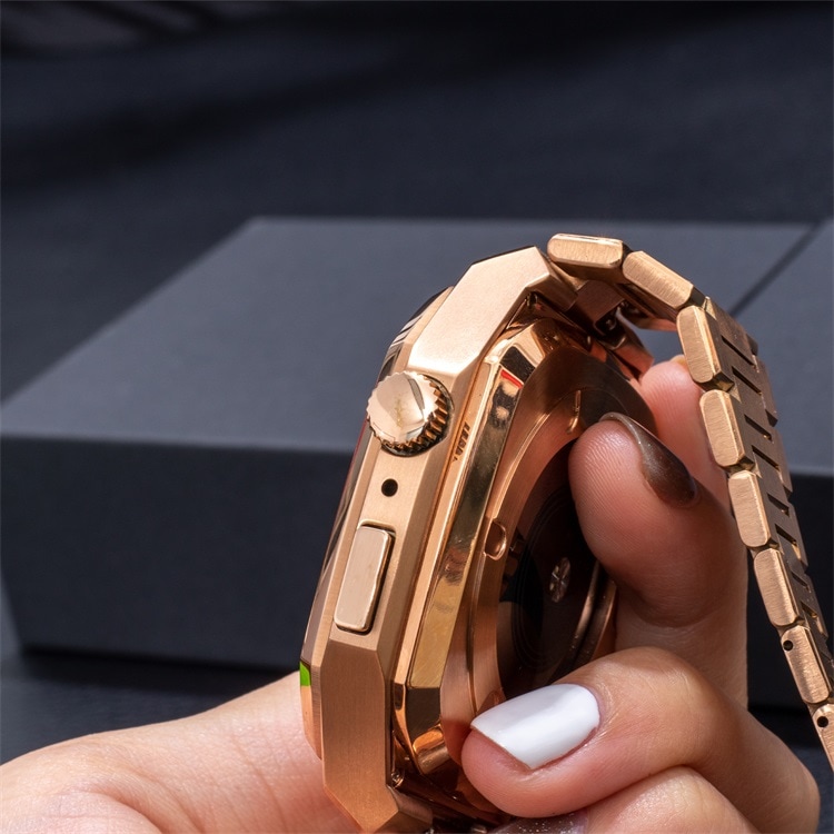 アップルウォッチ バンド ステンレス 高品質 一体型 フレーム保護 シンプル ビジネス