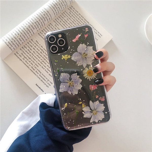 Qoo10] iphoneケース 花 押し花 きれい