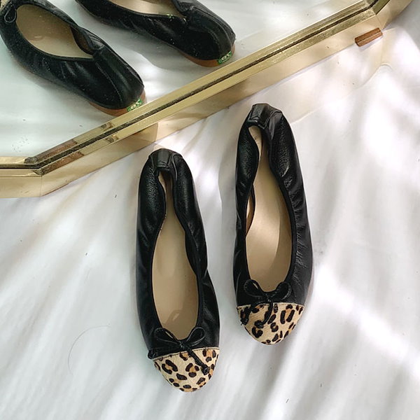 PRADA ハラコ シューズ バレエシューズ レオパード 美品 Qoo10] ユニークなレオパード／ヒョウ柄 ハラコ