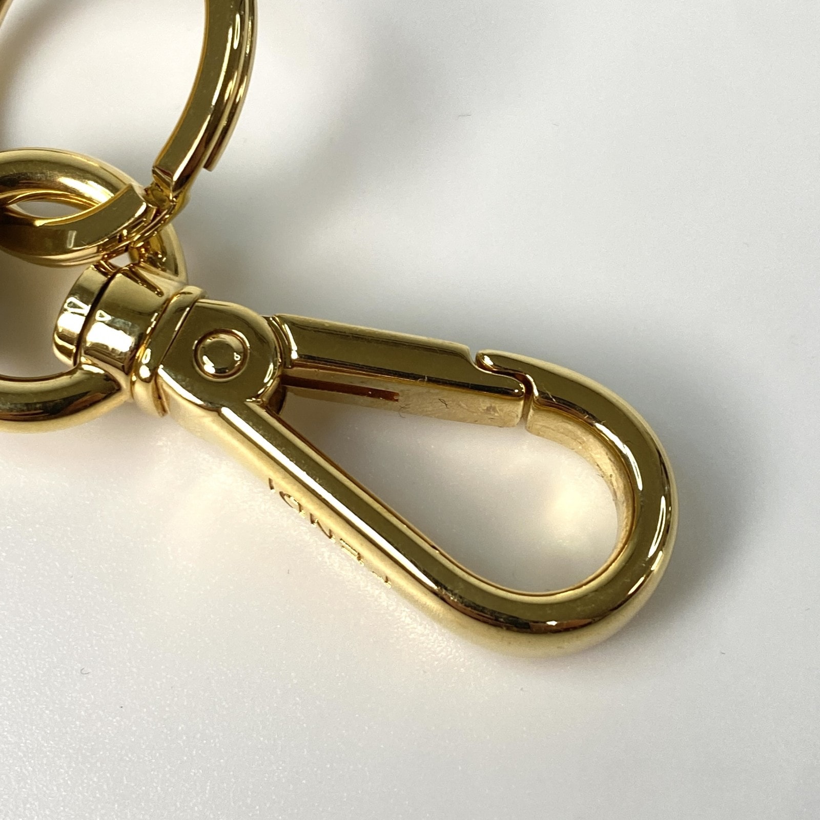 美品 フェンディ FENDI レディース オーロックチャーム キーリング