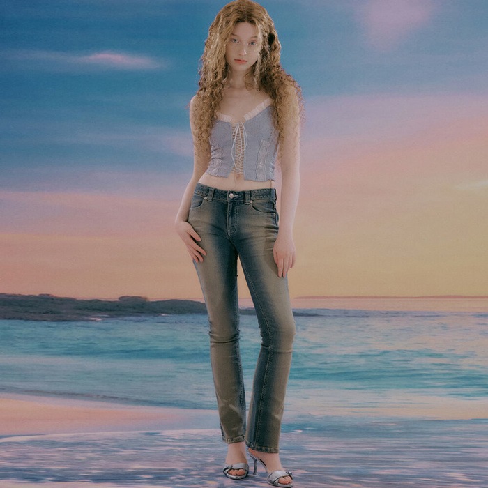 【トワイスナヨン着用】Ariel Top Dusty Blue