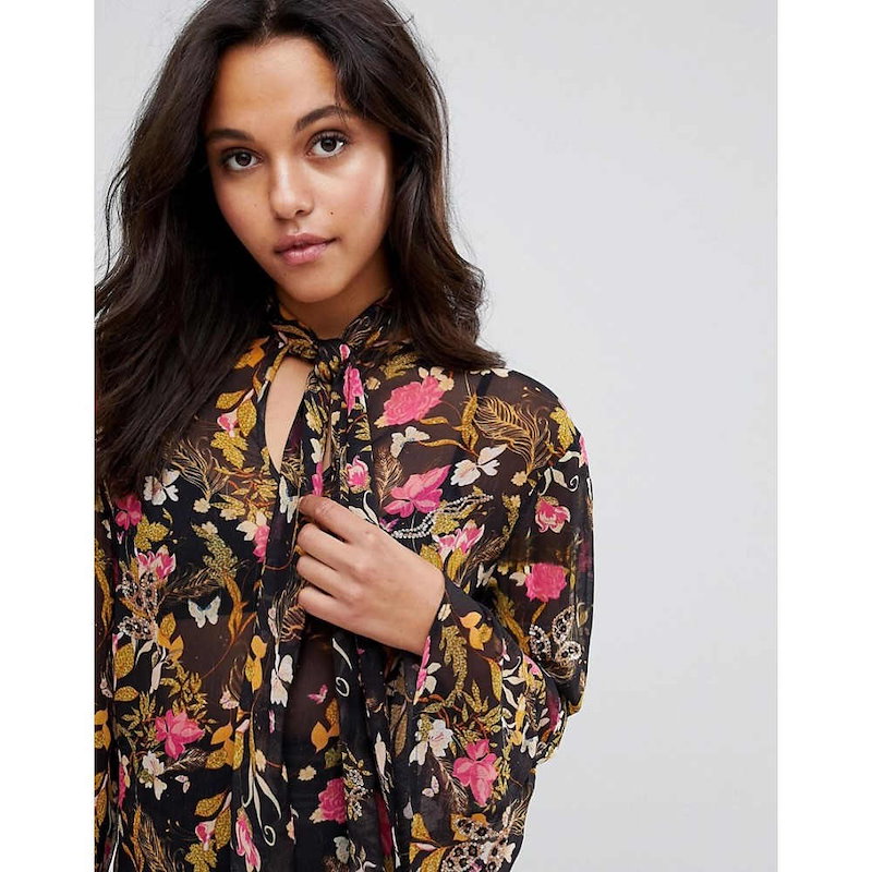 ミリー マッキントッシュ レディース トップス ブラウス・シャツ【Millie Mackintosh Rose Print Embroidery Blouse】Black leopard ミリー マッキントッシュ レディース トップス ブラウス・シャツ【Millie Mackintosh Rose Print Embroidery Blouse】Black leopard