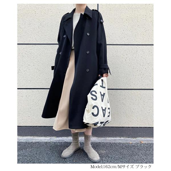 トレンチコートレディース春秋冬スプリングコートロングコート羽織りトレンチアウターコートロングロング丈裏地付きデザインきれいめおしゃれ