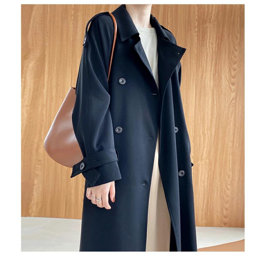 トレンチコートレディース春秋冬スプリングコートロングコート羽織りトレンチアウターコートロングロング丈裏地付きデザインきれいめおしゃれ