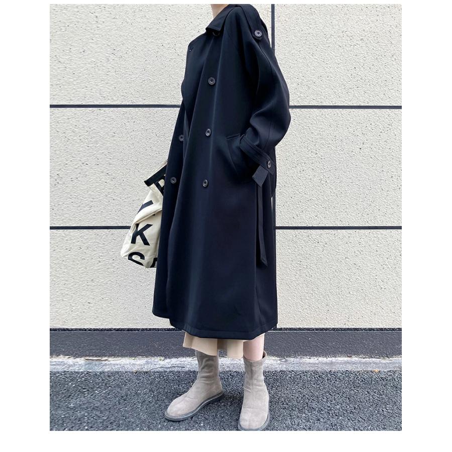 トレンチコートレディース春秋冬スプリングコートロングコート羽織りトレンチアウターコートロングロング丈裏地付きデザインきれいめおしゃれ