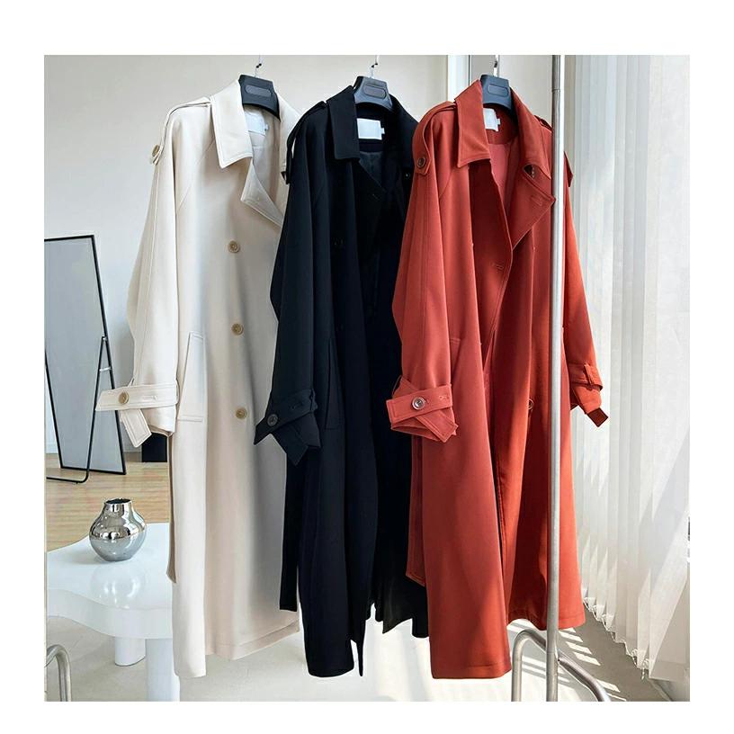 トレンチコートレディース春秋冬スプリングコートロングコート羽織りトレンチアウターコートロングロング丈裏地付きデザインきれいめおしゃれ