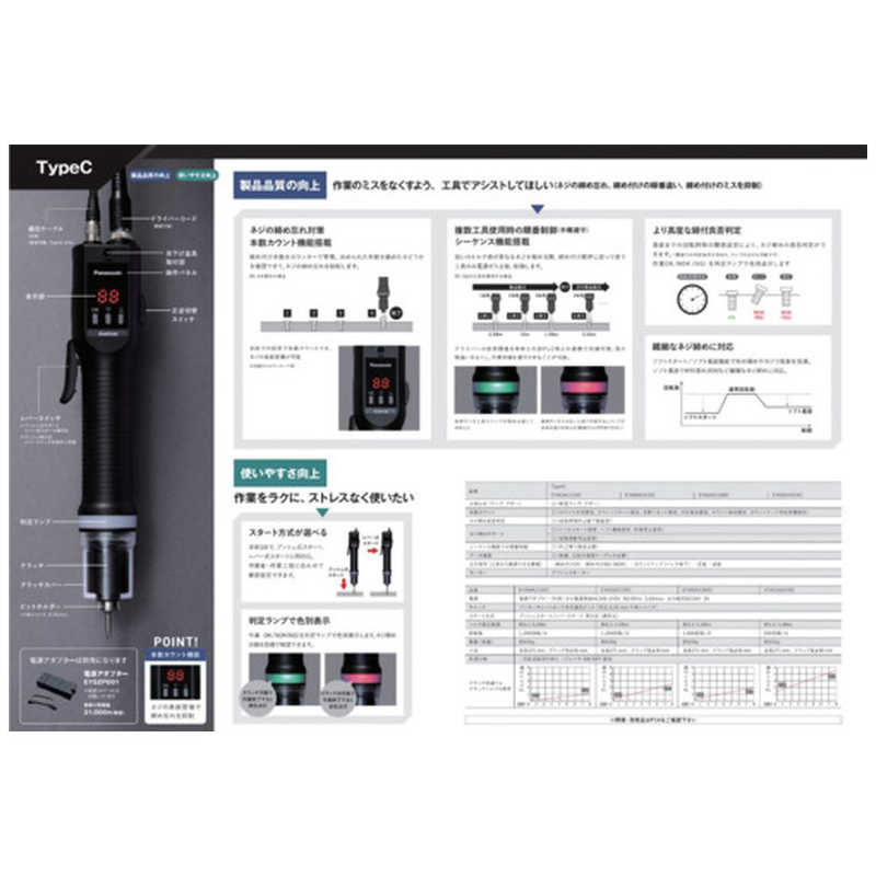 パナソニックエレクトリックワークス Panasonic ACスクリュードライバー Azeloss TypeC EYADA112XC パナソニックエレクトリックワークス Panasonic ACスクリュードライバー Azeloss TypeC EYADA112XC