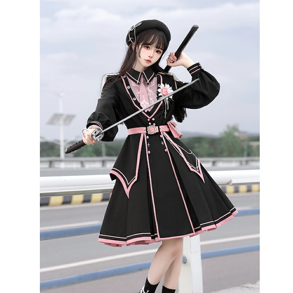 Qoo10] ミニロリ 軍服ロリータ ゴスロリ 大正風