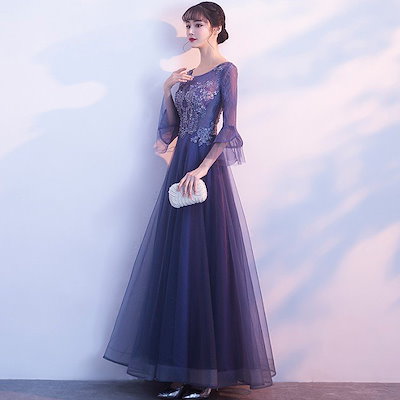 再入荷新品 ロングドレス 演奏会パーティードレス ロ : レディース服 人気格安