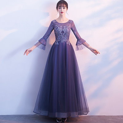 再入荷新品 ロングドレス 演奏会パーティードレス ロ : レディース服 人気格安