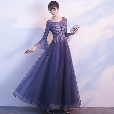再入荷新品 ロングドレス 演奏会パーティードレス ロ : レディース服 人気格安
