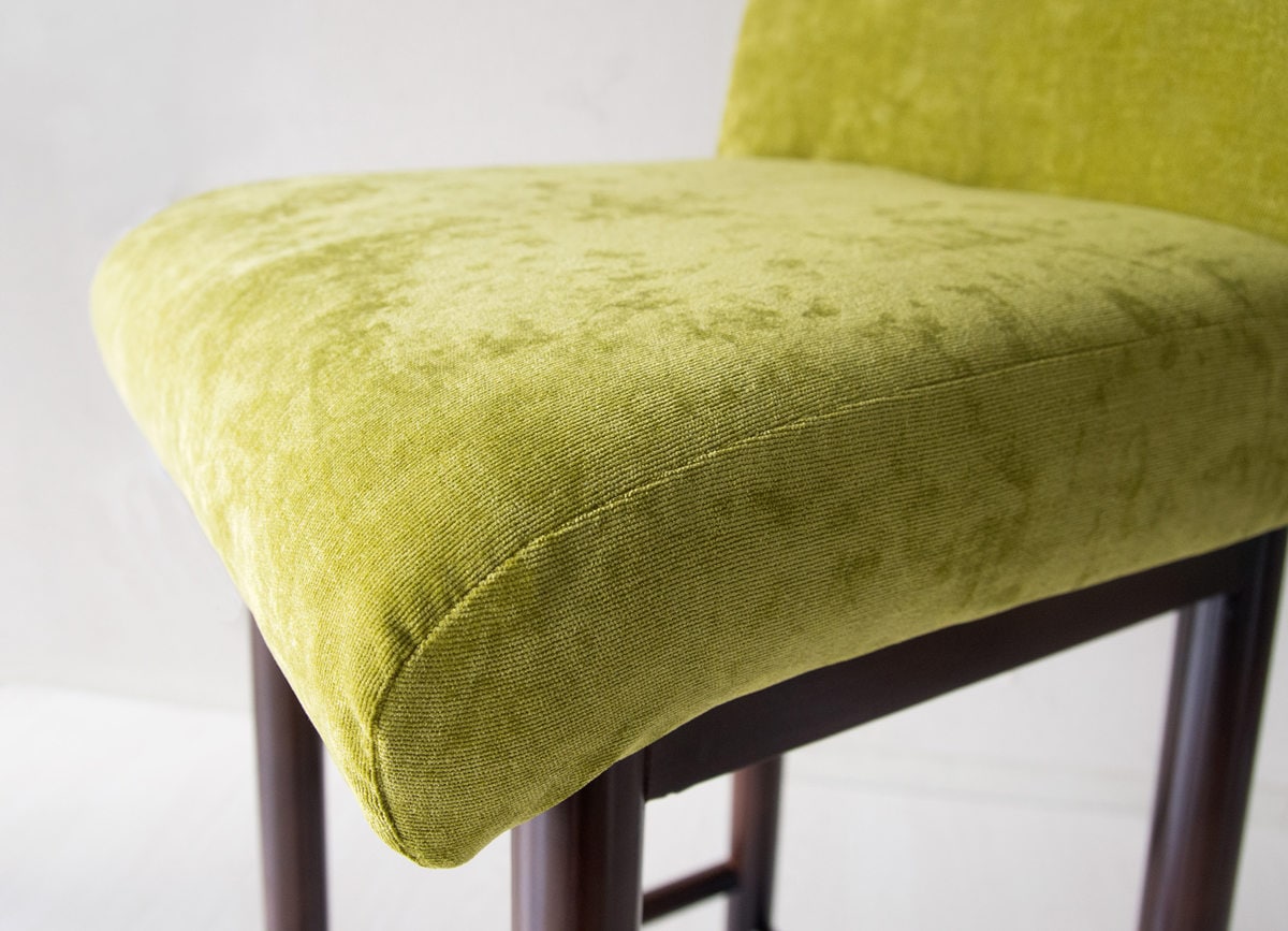 カウンターチェア 座面高70.5cm ベロア調 クッション 木製 カウンターチェア 座面高70.5cm ベロア調 クッション 木製