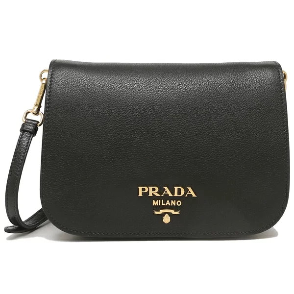 PRADA ミラノ ブラックショルダーバッグ Qoo10] PRADA プラダ ショルダーバッグ ヴィテロダイノ