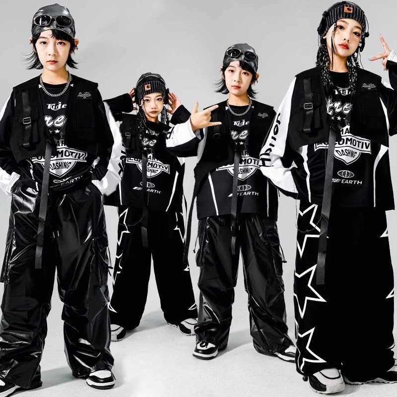 子供のヒップホップの街のダンスの公演服の馬甲のスーツの女の子は街の車の服の男の子のhiphopのドラムのファッションの服を揚げます 子供のヒップホップの街のダンスの公演服の馬甲のスーツの女の子は街の車の服の男の子のhiphopのドラムのファッションの服を揚げます