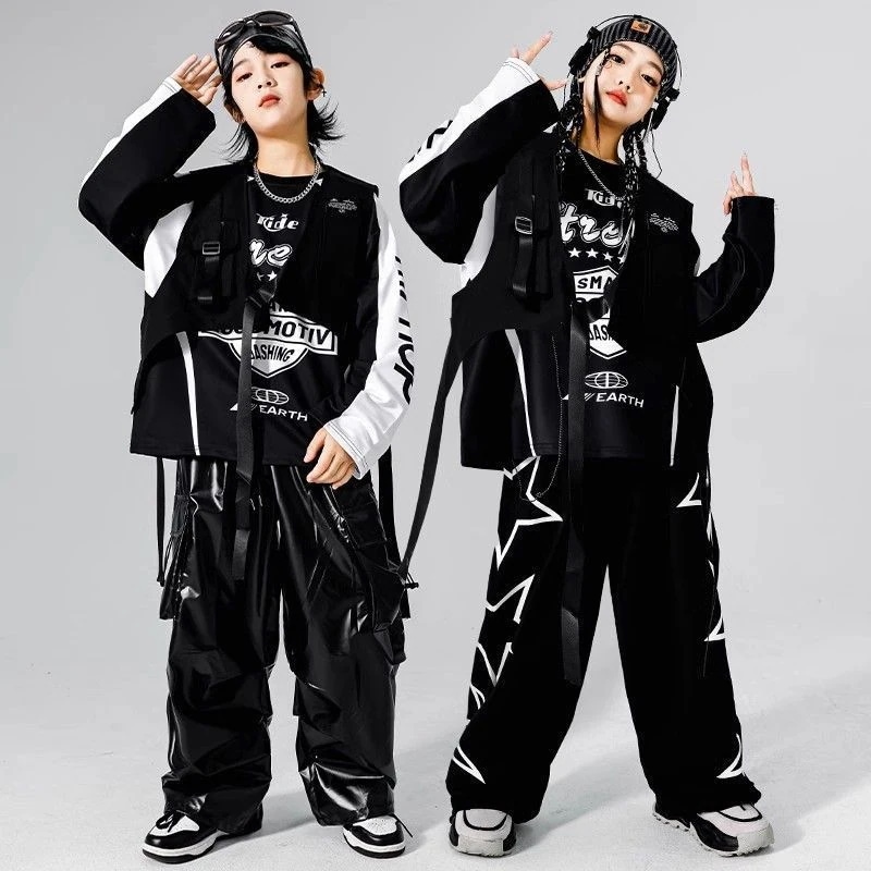 子供のヒップホップの街のダンスの公演服の馬甲のスーツの女の子は街の車の服の男の子のhiphopのドラムのファッションの服を揚げます 子供のヒップホップの街のダンスの公演服の馬甲のスーツの女の子は街の車の服の男の子のhiphopのドラムのファッションの服を揚げます