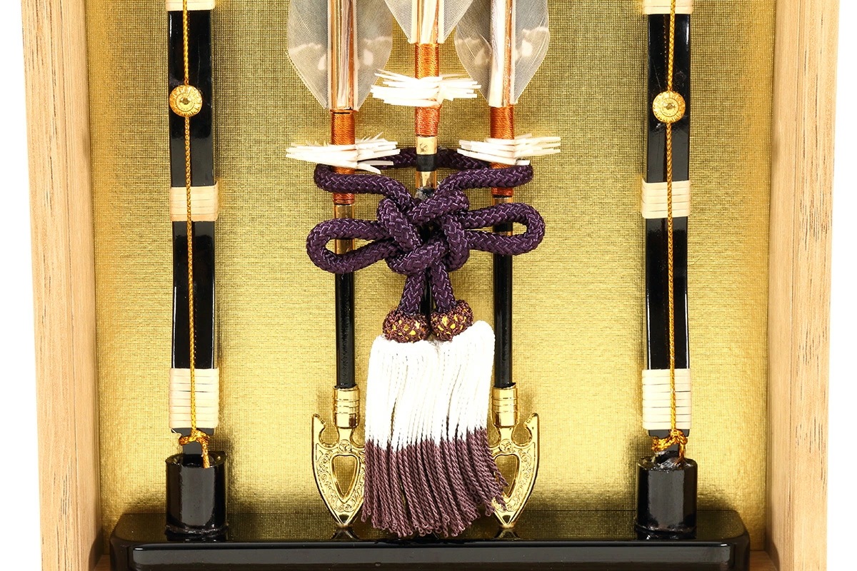 正月 初節句 魔除け ケース 天然羽根 弓 コンパクト 額 アートフレーム 木目 薄型 2025年 新作 秀光 特選 目玉 買得 人気 ランキング P7102