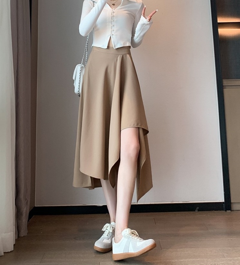 スカート 不規則 ミドル丈スカート アシンメトリースカート ロングスカート Aライン ハイウエスト 大人 上品 おしゃれ セクシー フォーマル 春 秋 レディース お出かけ 休日 旅行 普段使い