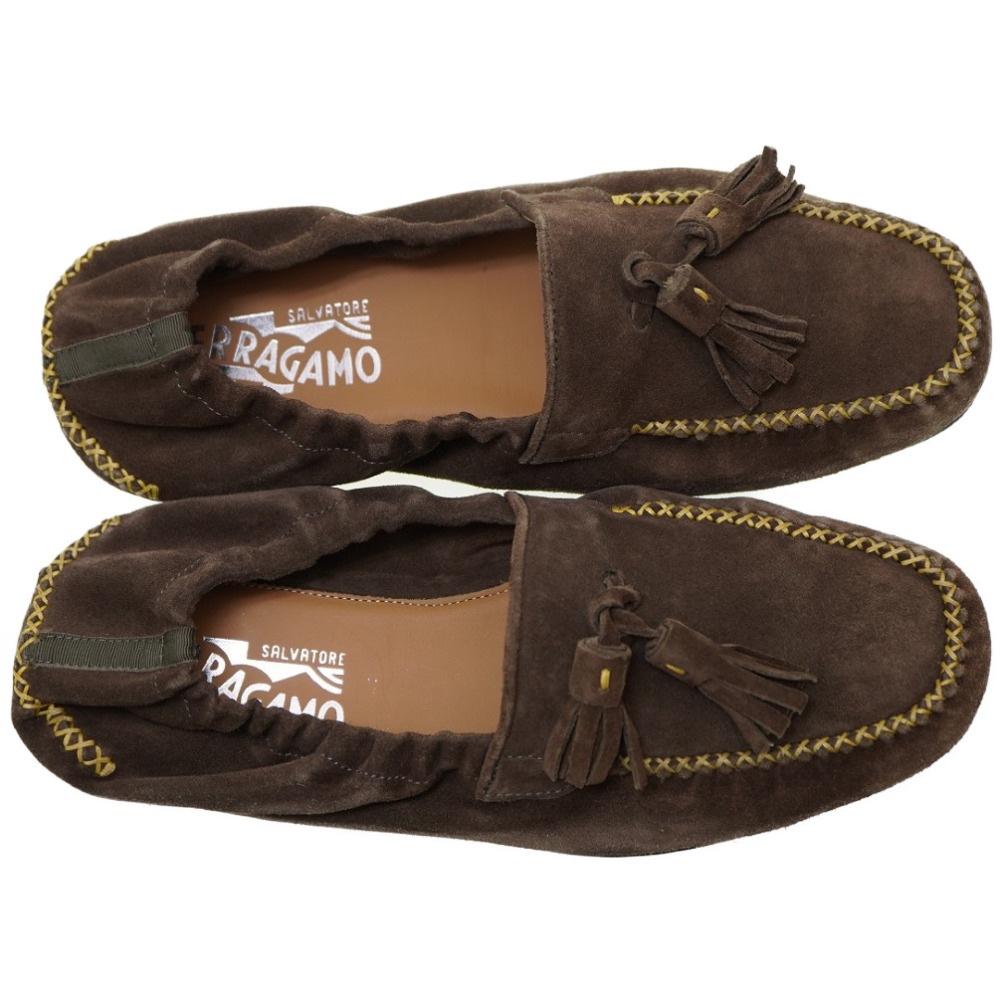 新品同様 サルヴァトーレフェラガモ Fabrizio タッセル ローファー レザーシューズ スウェード ブラウン 0091【中古】Salvatore Ferragamo メンズ 新品同様 サルヴァトーレフェラガモ Fabrizio タッセル ローファー レザーシューズ スウェード ブラウン 0091【中古】Salvatore Ferragamo メンズ